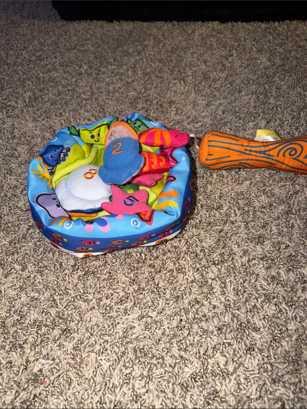 Plush Numbered Fish Set - Blue Multi-Color